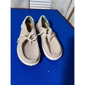 Hey Dude Women Shoes Beige Wendy Fringe